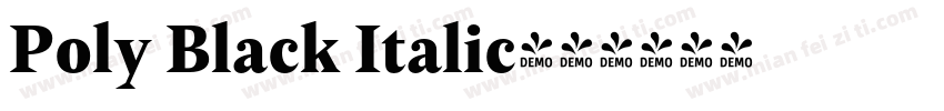 Poly Black Italic字体转换